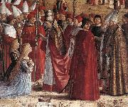 CARPACCIO, Vittore, The Pilgrims Meet the Pope (detail)